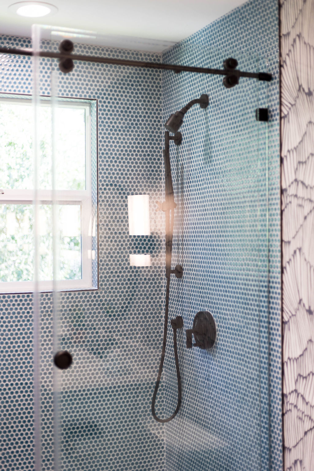 black-white-blue-shower-interior-design-glass-door