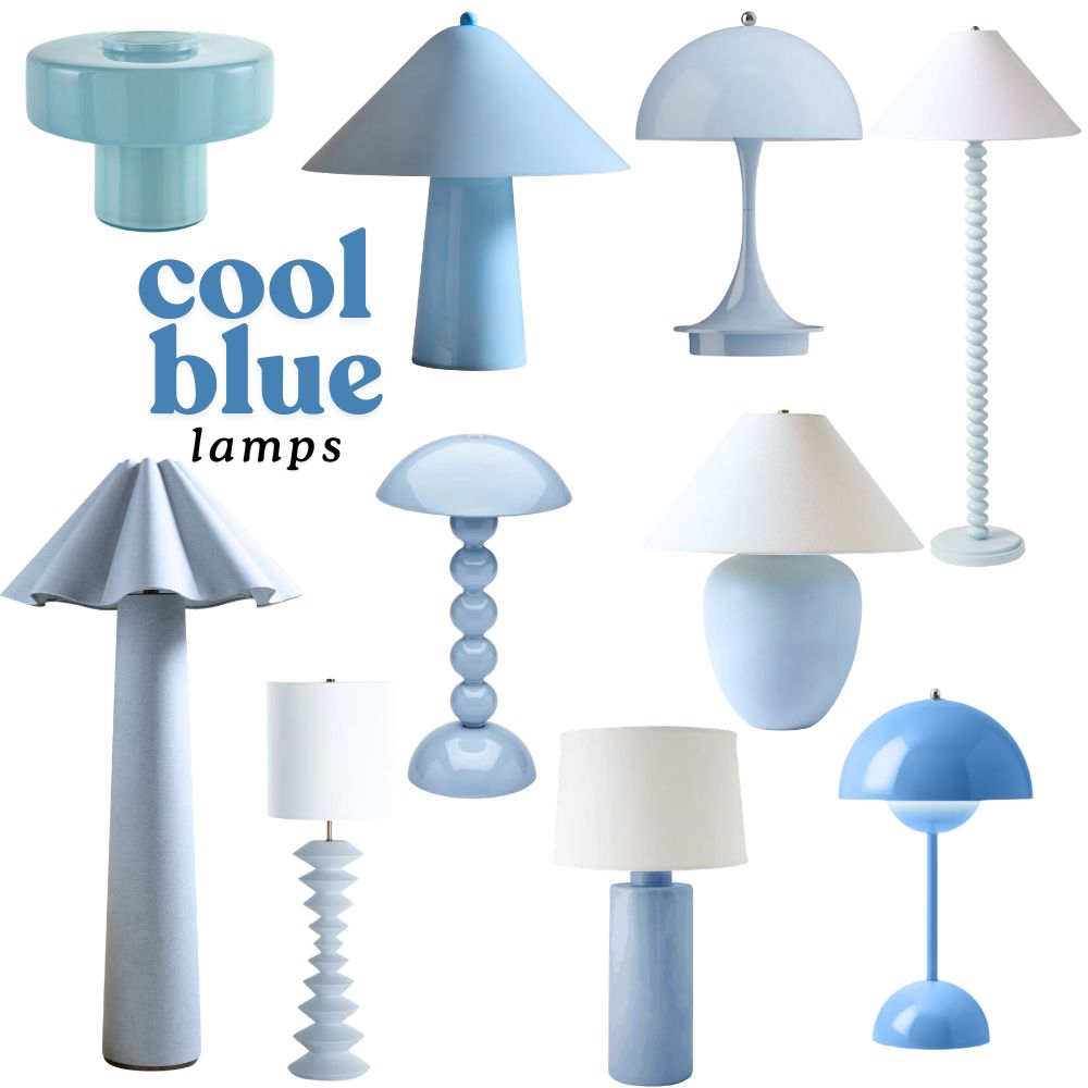 Cool Ice Blue Lamps Style Inspo